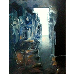 L'ISLE-SUR-LA-SORGUE - BROCANTE 2 - 73 cm x 92 cm - Acrylique sur toile de Michel BECKER